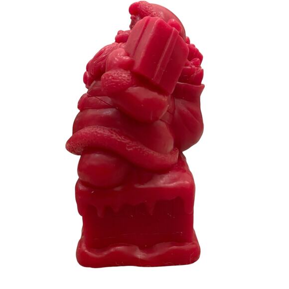 Martha Stewart Santa Flameless Christmas Internal Glow Wax LED Candle Red New - Picture 7 of 15